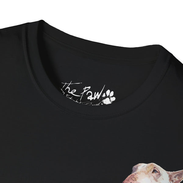White BUll Terrier Rustic Watercolour by Edswatercolours Unisex Softstyle T-Shirt