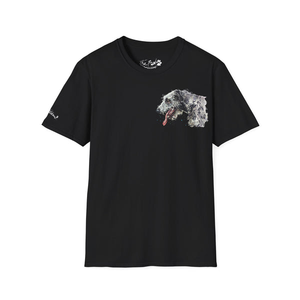 Irish Wolfhound Rustic by Edswatercolours Unisex Softstyle T-Shirt