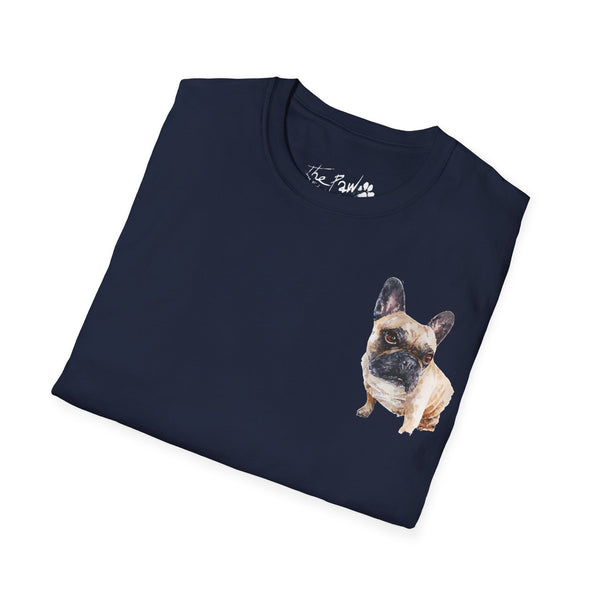 Fawn French Bulldog Watercolour by Edswatercolours Unisex Softstyle T-Shirt