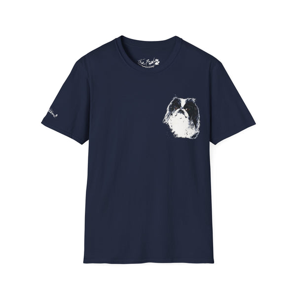 Japanese Chin Watercolour by Edswatercolours Unisex Softstyle T-Shirt.Japanese Chin T shirt,Japanese Chin Tee