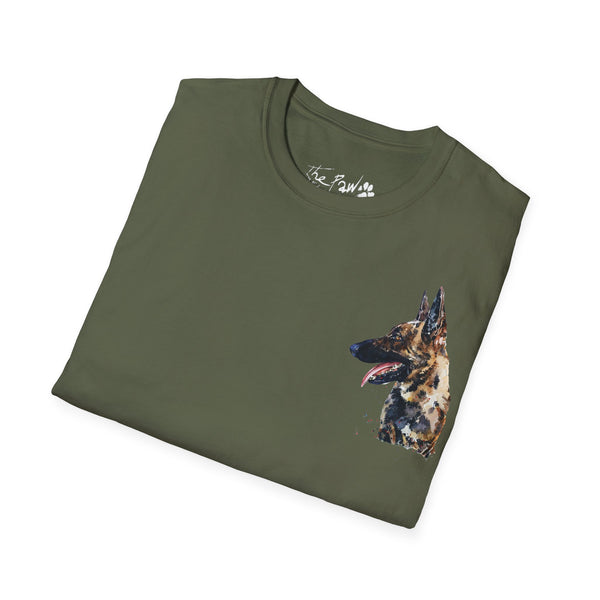 Belgian Malinois Watercolour by Edswatercolours Unisex Softstyle T-Shirt