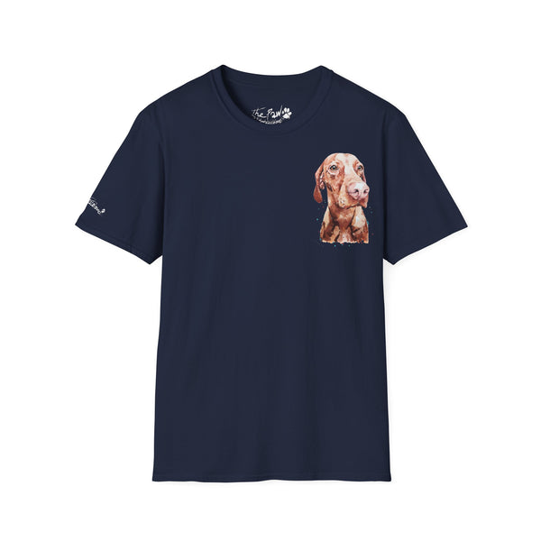 Vizsla Majestic Rustic by Edswatercolours Unisex Softstyle T-Shirt