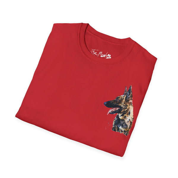 Belgian Malinois Watercolour by Edswatercolours Unisex Softstyle T-Shirt