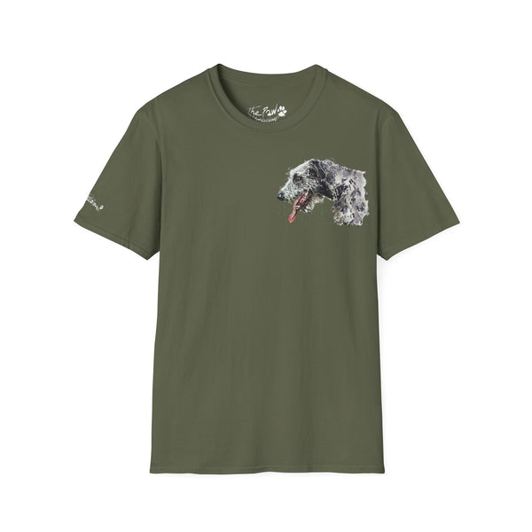 Irish Wolfhound Rustic by Edswatercolours Unisex Softstyle T-Shirt