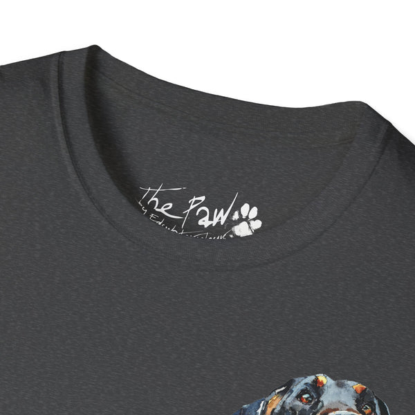 Doberman Watercolour by Edswatercolours Unisex Softstyle T-Shirt