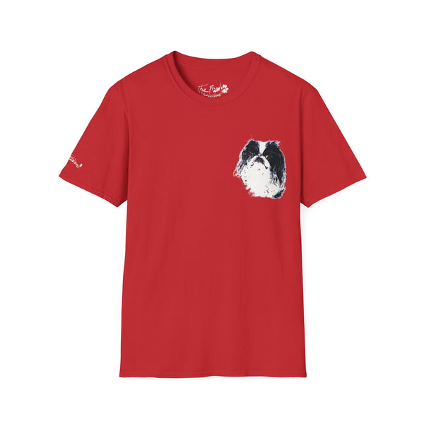 Japanese Chin Watercolour by Edswatercolours Unisex Softstyle T-Shirt.Japanese Chin T shirt,Japanese Chin Tee