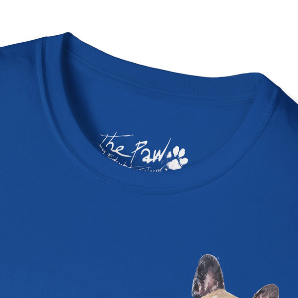 Fawn French Bulldog Watercolour by Edswatercolours Unisex Softstyle T-Shirt