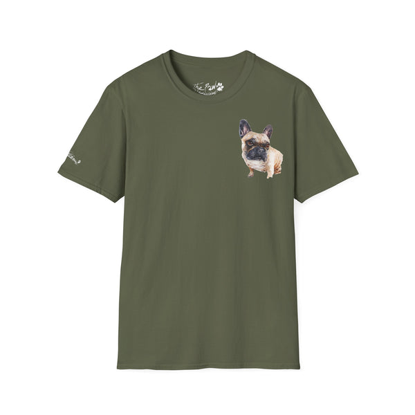 Fawn French Bulldog Watercolour by Edswatercolours Unisex Softstyle T-Shirt