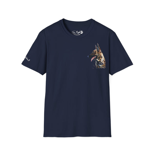 Belgian Malinois Watercolour by Edswatercolours Unisex Softstyle T-Shirt