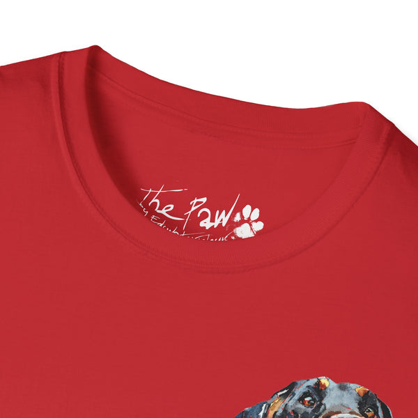 Doberman Watercolour by Edswatercolours Unisex Softstyle T-Shirt