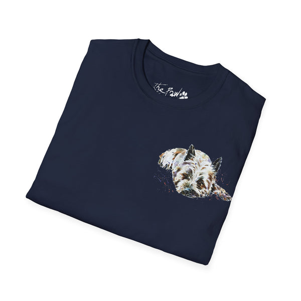 Cairn Terrier Watercolour by Edswatercolours Unisex Softstyle T-Shirt.