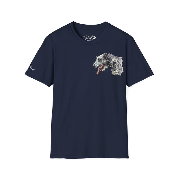 Irish Wolfhound Rustic by Edswatercolours Unisex Softstyle T-Shirt