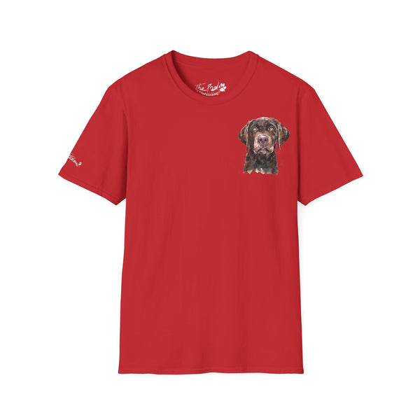 Chocolate Labrador Rustic by Edswatercolours Unisex Softstyle T-Shirt