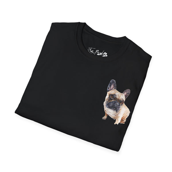 Fawn French Bulldog Watercolour by Edswatercolours Unisex Softstyle T-Shirt
