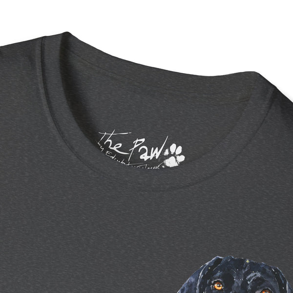 Black face German Shorthaired Pointer  Watercolour by Edswatercolours Unisex Softstyle T-Shirt.GSP T Shirt,GSP Tee