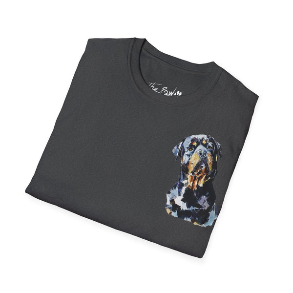 Rottweiler by Edswatercolours Unisex Softstyle T-Shirt