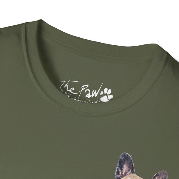Fawn French Bulldog Watercolour by Edswatercolours Unisex Softstyle T-Shirt