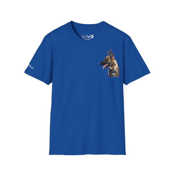Belgian Malinois Watercolour by Edswatercolours Unisex Softstyle T-Shirt
