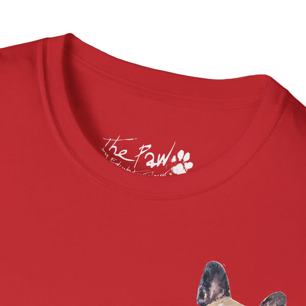 Fawn French Bulldog Watercolour by Edswatercolours Unisex Softstyle T-Shirt