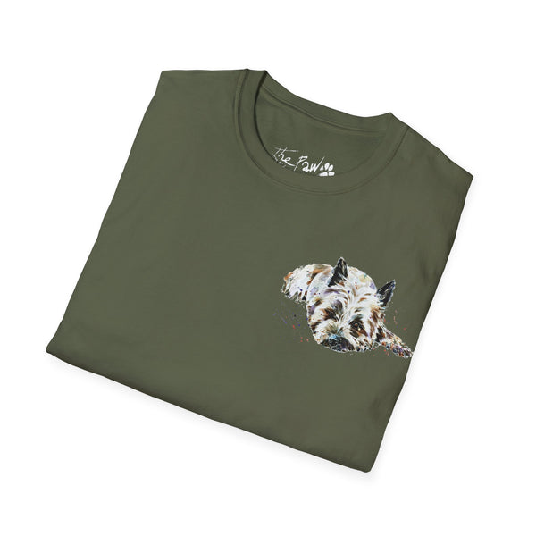 Cairn Terrier Watercolour by Edswatercolours Unisex Softstyle T-Shirt.