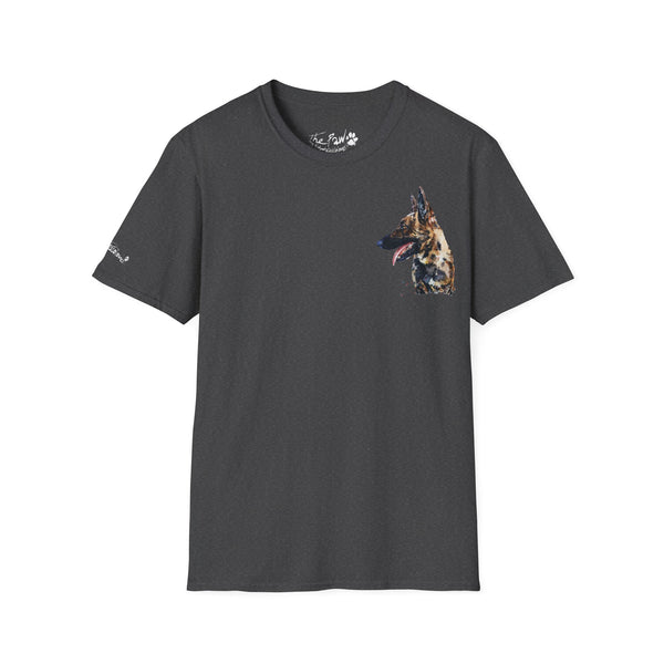 Belgian Malinois Watercolour by Edswatercolours Unisex Softstyle T-Shirt
