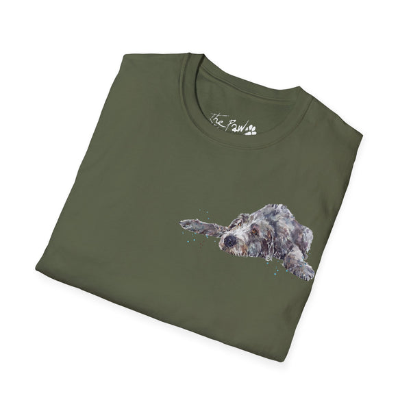 Irish Wolfhound II Watercolour by Edswatercolours Unisex Softstyle T-Shirt
