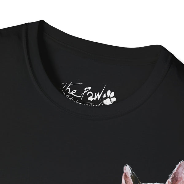 White Bull Terrier II Rustic Watercolour by Edswatercolours Unisex Softstyle T-Shirt