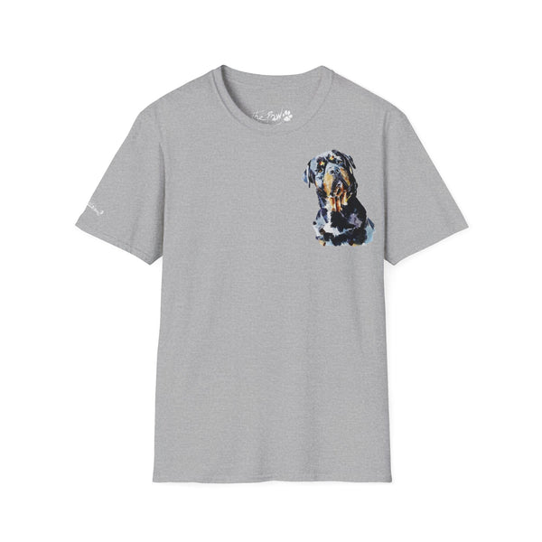 Rottweiler by Edswatercolours Unisex Softstyle T-Shirt