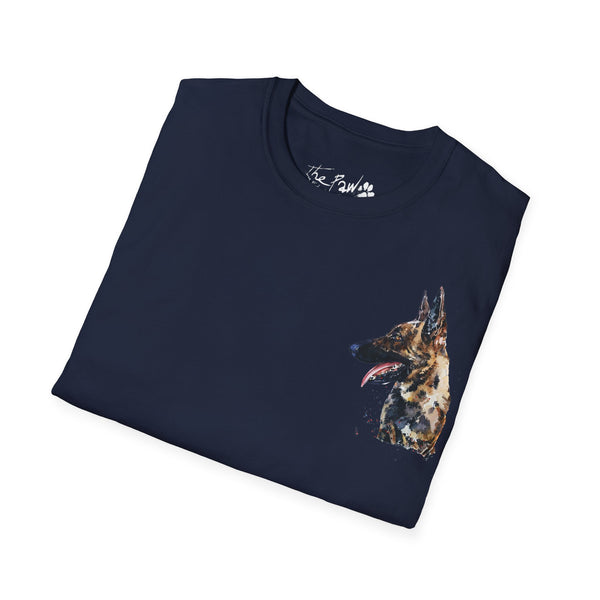 Belgian Malinois Watercolour by Edswatercolours Unisex Softstyle T-Shirt