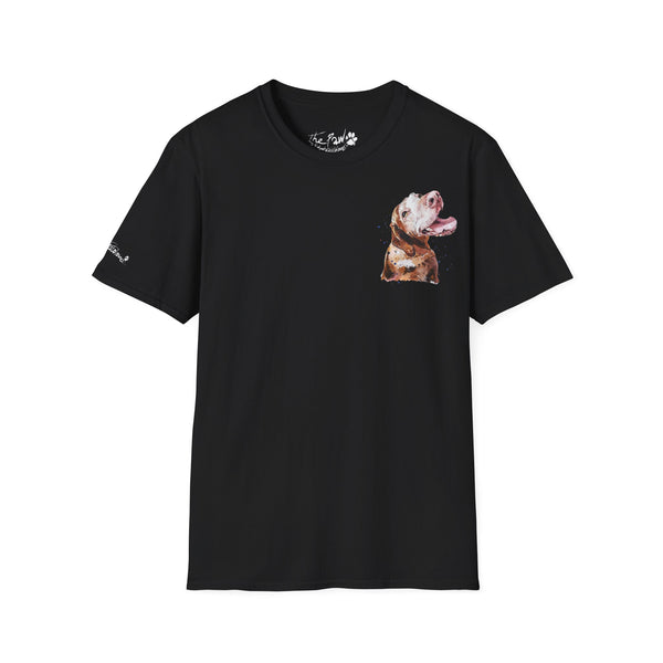 Sugar Face Vizsla Rustic by Edswatercolours Unisex Softstyle T-Shirt