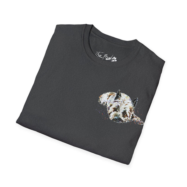 Cairn Terrier Watercolour by Edswatercolours Unisex Softstyle T-Shirt.