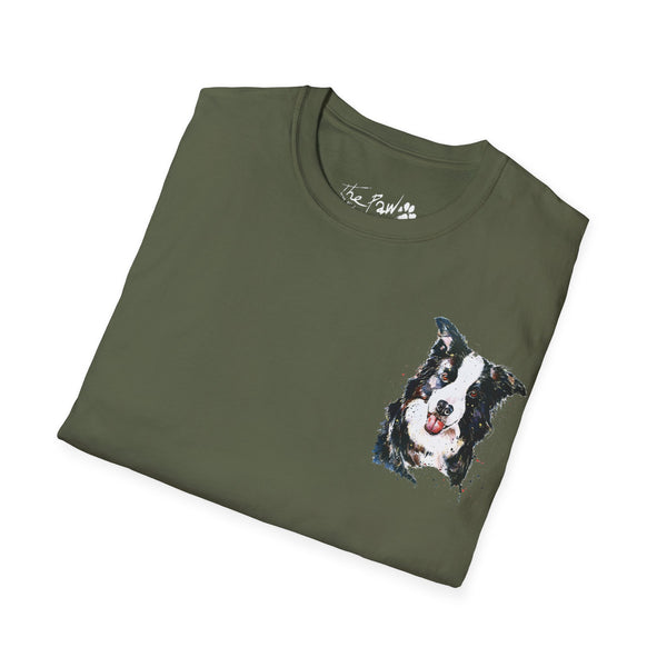 Border Collie Watercolour by Edswatercolours Unisex Softstyle T-Shirt