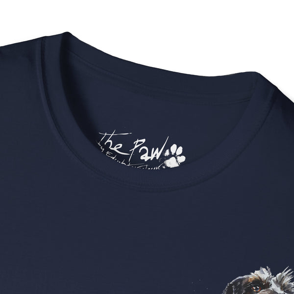 Wirehaired Schnauzer Rustic Watercolour by Edswatercolours Unisex Softstyle T-Shirt