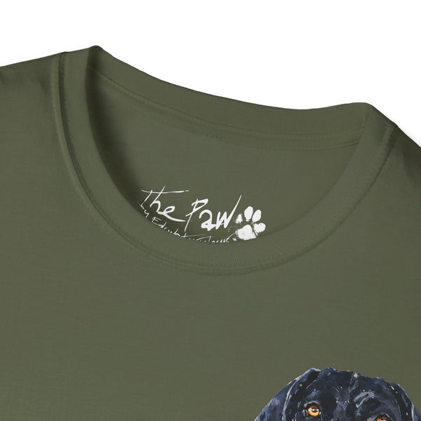 Black face German Shorthaired Pointer  Watercolour by Edswatercolours Unisex Softstyle T-Shirt.GSP T Shirt,GSP Tee
