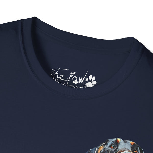 Doberman Watercolour by Edswatercolours Unisex Softstyle T-Shirt