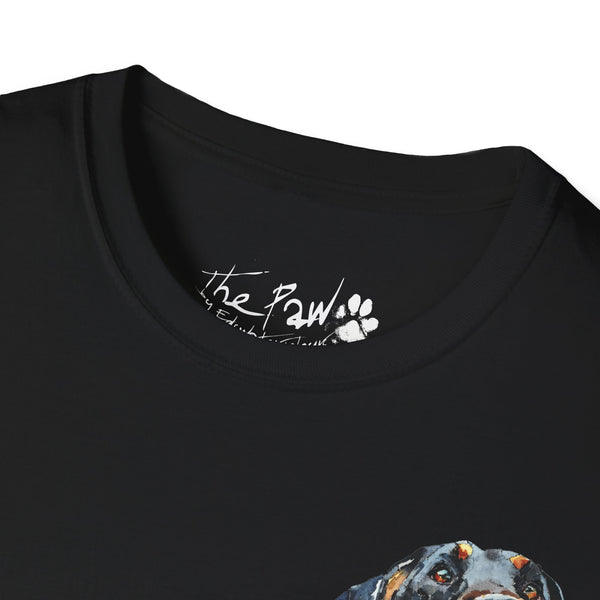 Doberman Watercolour by Edswatercolours Unisex Softstyle T-Shirt