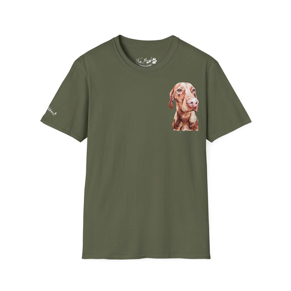 Vizsla Majestic Rustic by Edswatercolours Unisex Softstyle T-Shirt