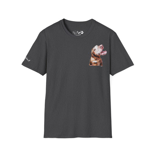 Sugar Face Vizsla Rustic by Edswatercolours Unisex Softstyle T-Shirt