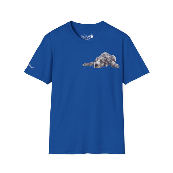 Irish Wolfhound II Watercolour by Edswatercolours Unisex Softstyle T-Shirt