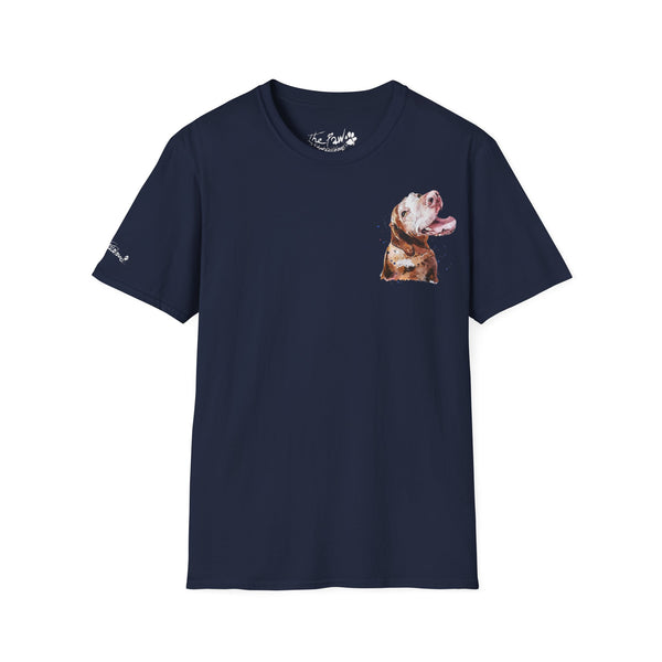 Sugar Face Vizsla Rustic by Edswatercolours Unisex Softstyle T-Shirt