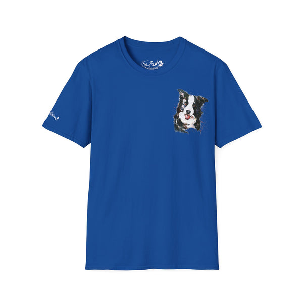Border Collie Watercolour by Edswatercolours Unisex Softstyle T-Shirt