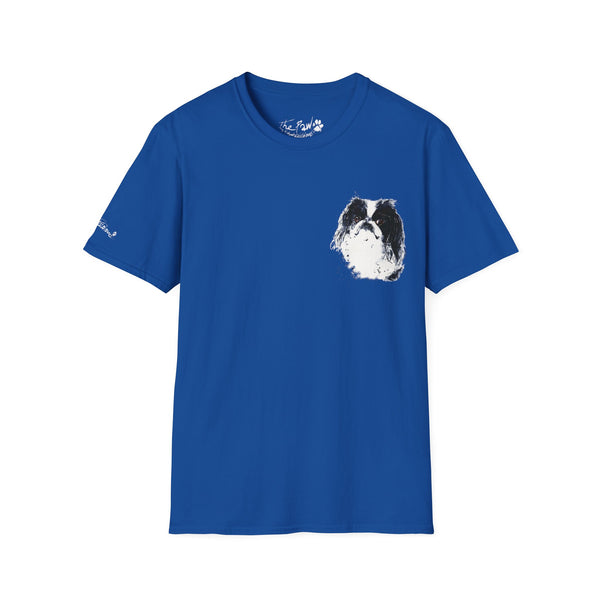 Japanese Chin Watercolour by Edswatercolours Unisex Softstyle T-Shirt.Japanese Chin T shirt,Japanese Chin Tee