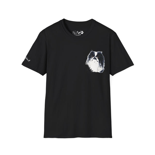 Japanese Chin Watercolour by Edswatercolours Unisex Softstyle T-Shirt.Japanese Chin T shirt,Japanese Chin Tee