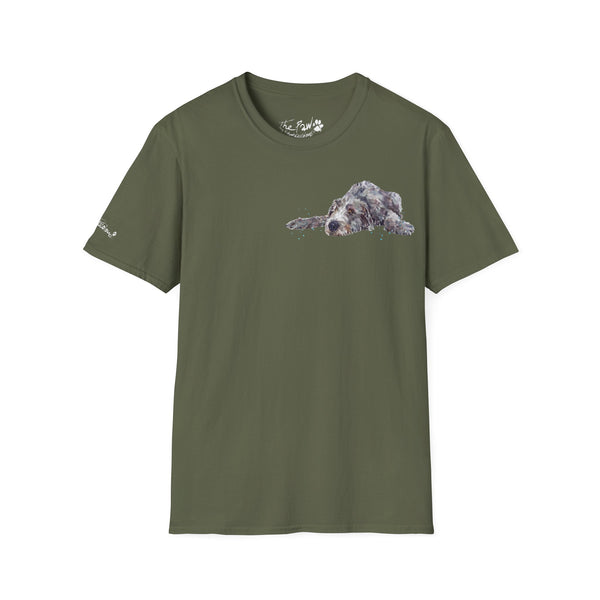 Irish Wolfhound II Watercolour by Edswatercolours Unisex Softstyle T-Shirt