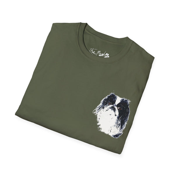 Japanese Chin Watercolour by Edswatercolours Unisex Softstyle T-Shirt.Japanese Chin T shirt,Japanese Chin Tee