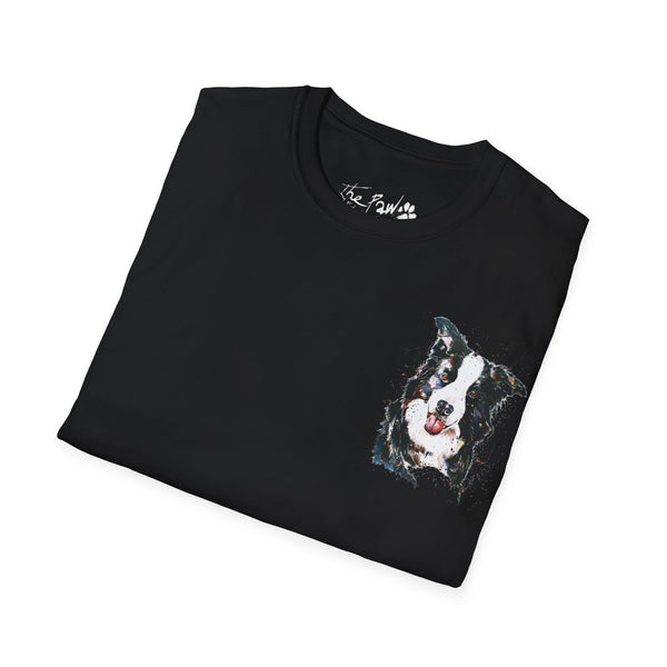 Border Collie Watercolour by Edswatercolours Unisex Softstyle T-Shirt
