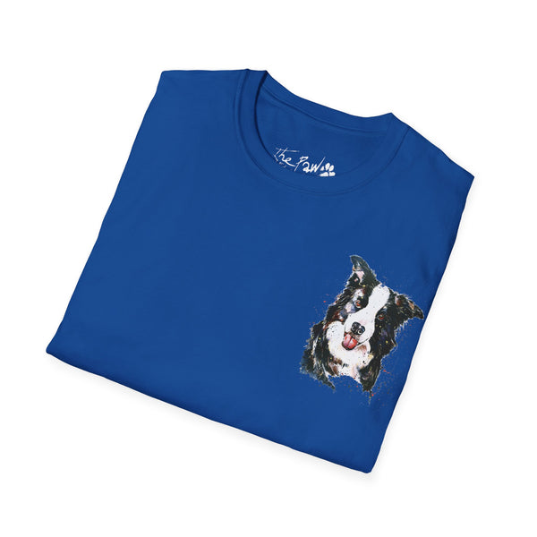 Border Collie Watercolour by Edswatercolours Unisex Softstyle T-Shirt