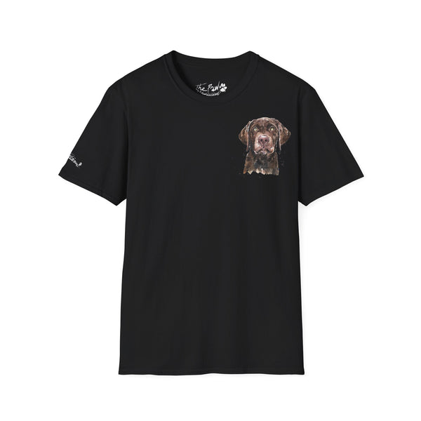 Chocolate Labrador Rustic by Edswatercolours Unisex Softstyle T-Shirt
