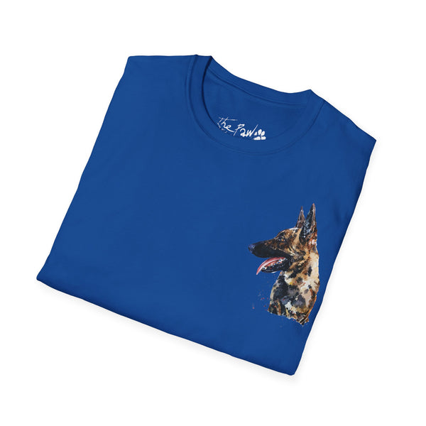 Belgian Malinois Watercolour by Edswatercolours Unisex Softstyle T-Shirt