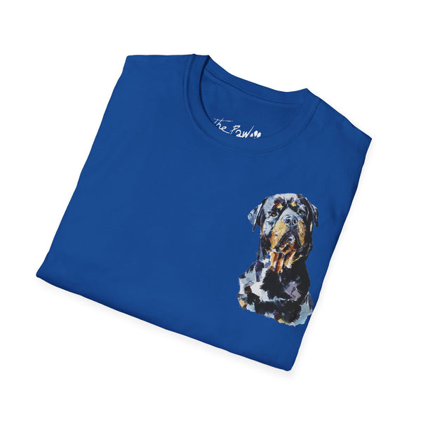 Rottweiler by Edswatercolours Unisex Softstyle T-Shirt